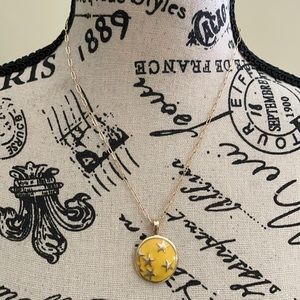 NWOT Yellow & Gold Tone Celestial Necklace
